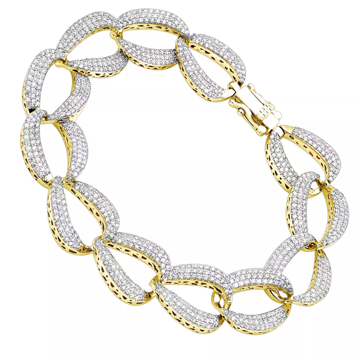Bracelet or 18k avec diamants